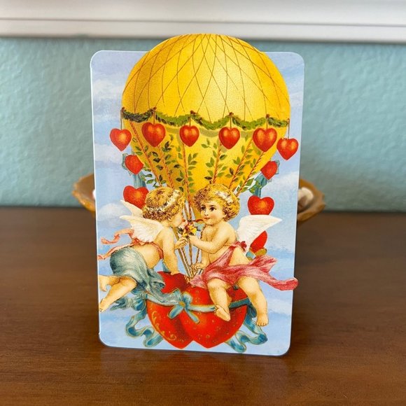 Vintage Valentines Day Punch Studio Stationary Cards Envelope Set of 4 - Picture 2 of 8